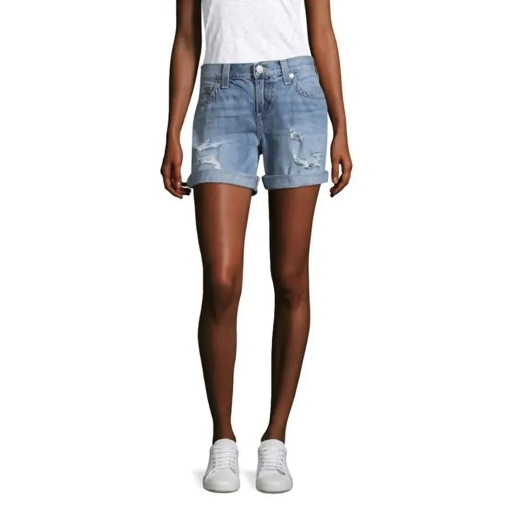 True Religion Jayde Distressed Denim Shorts 24